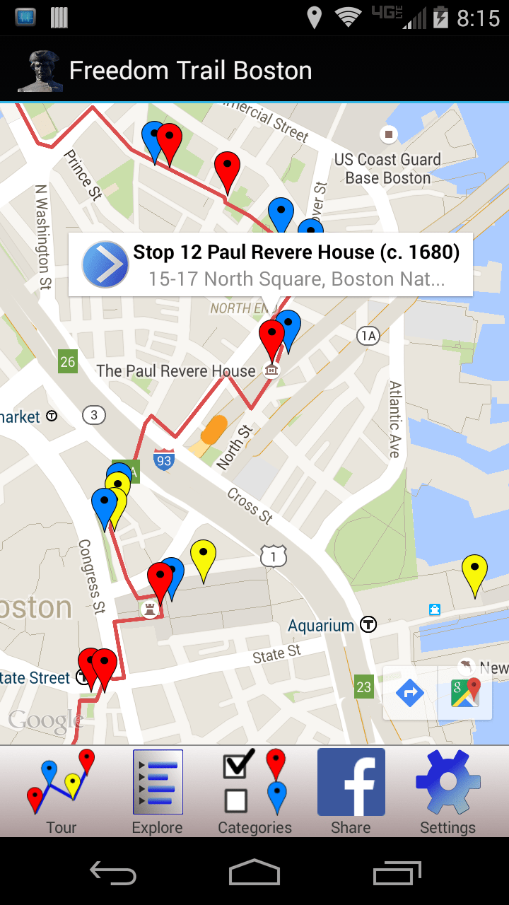 Google maps online provide a way to see your location on the map and you can use it for fun, lessons about map reading, to locate your parked car or to share your location with others. Technology Trendline Mobile App Freedom Trail Boston