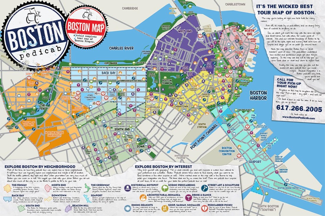 It is located about two blocks east from the charlestown bridge. The Absolute Best Tour Map Of Boston Period Boston Pedicab 617 266 2005